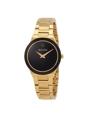 NWT Bulova Millennia Quartz Black Dial Ladies Watch